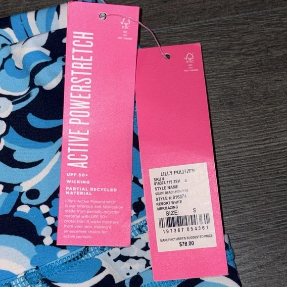 Lilly Pulitzer NEW South Beach High Rise Short Size Small Resort White Mermazing - Picture 9 of 14